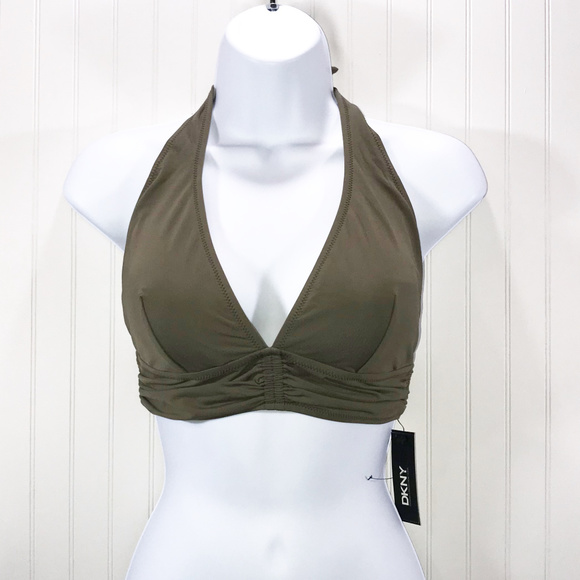 NWT DKNY Halter Bikini Top Sz M ( D Cup ) - Picture 1 of 2